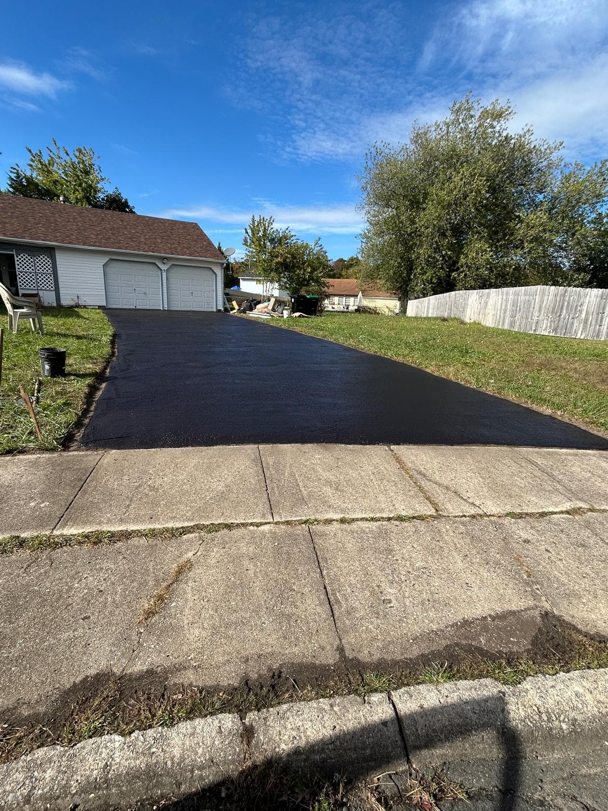 Driveway after sealing