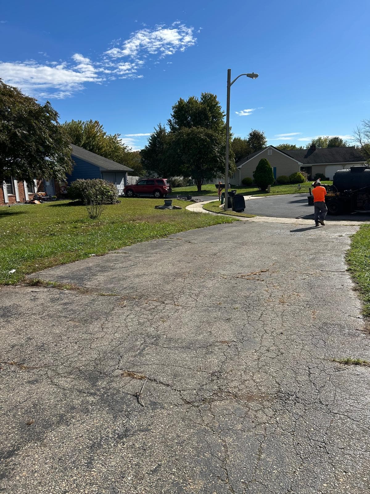 Driveway before sealing